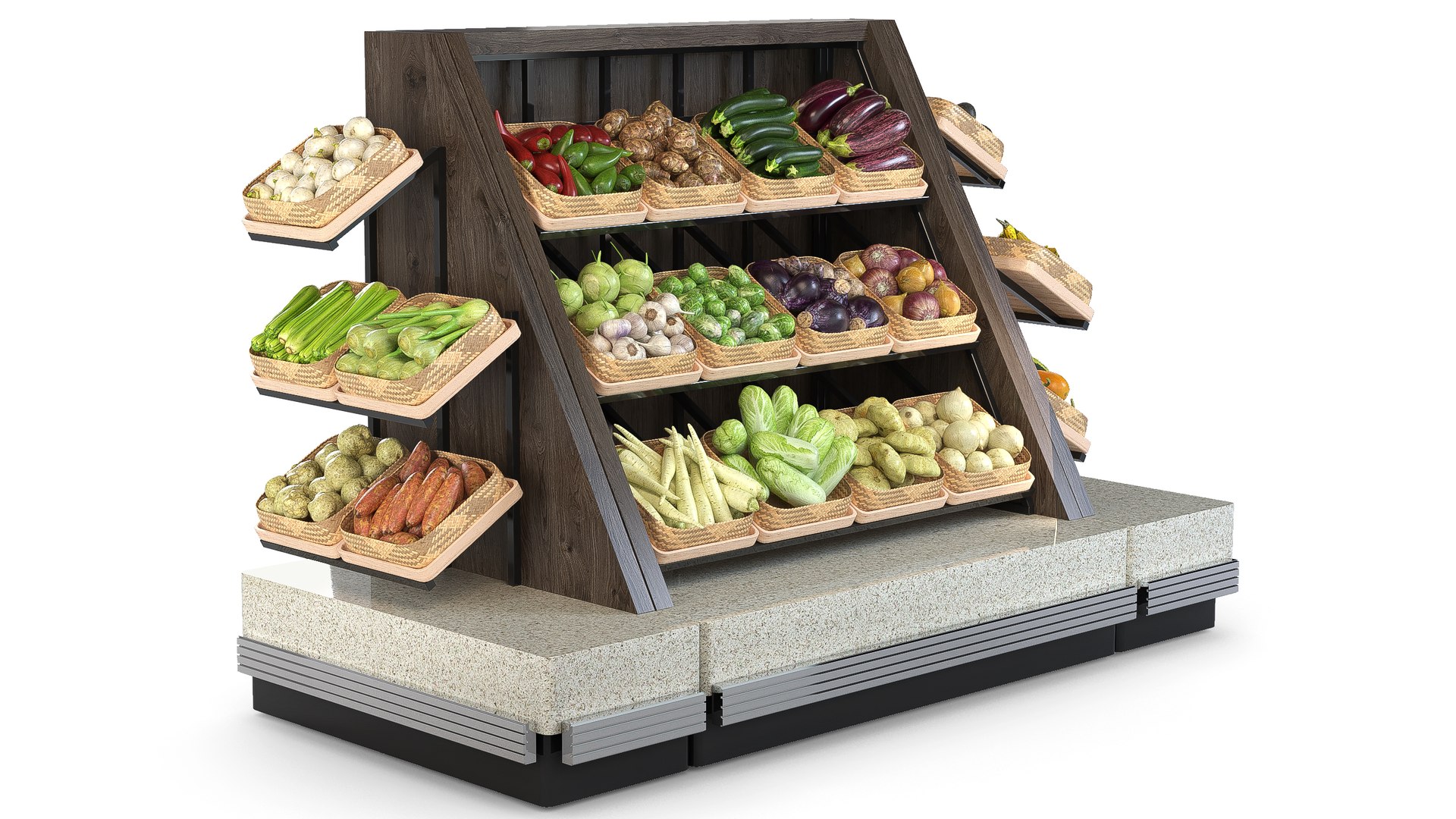 3D Vegetable Rack Model - TurboSquid 2334255