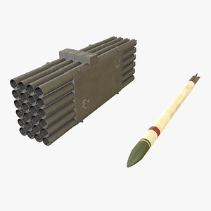 XM-3 Launcher With 70mm Missile 3D model