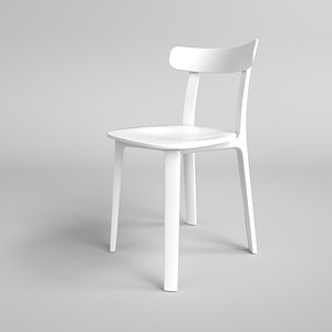 3D interior vitra plastic chair model