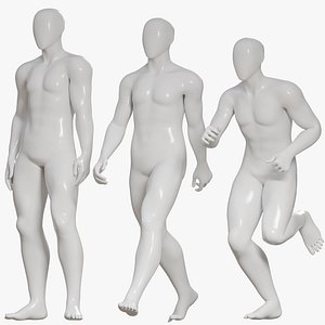 Animated Male Mannequin Character - Walk Run Idle