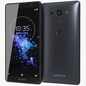 3D realistic sony xperia xz2 model
