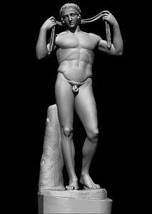 3D diadoumenus greek sculpture