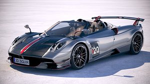 3D pagani huayra roadster model