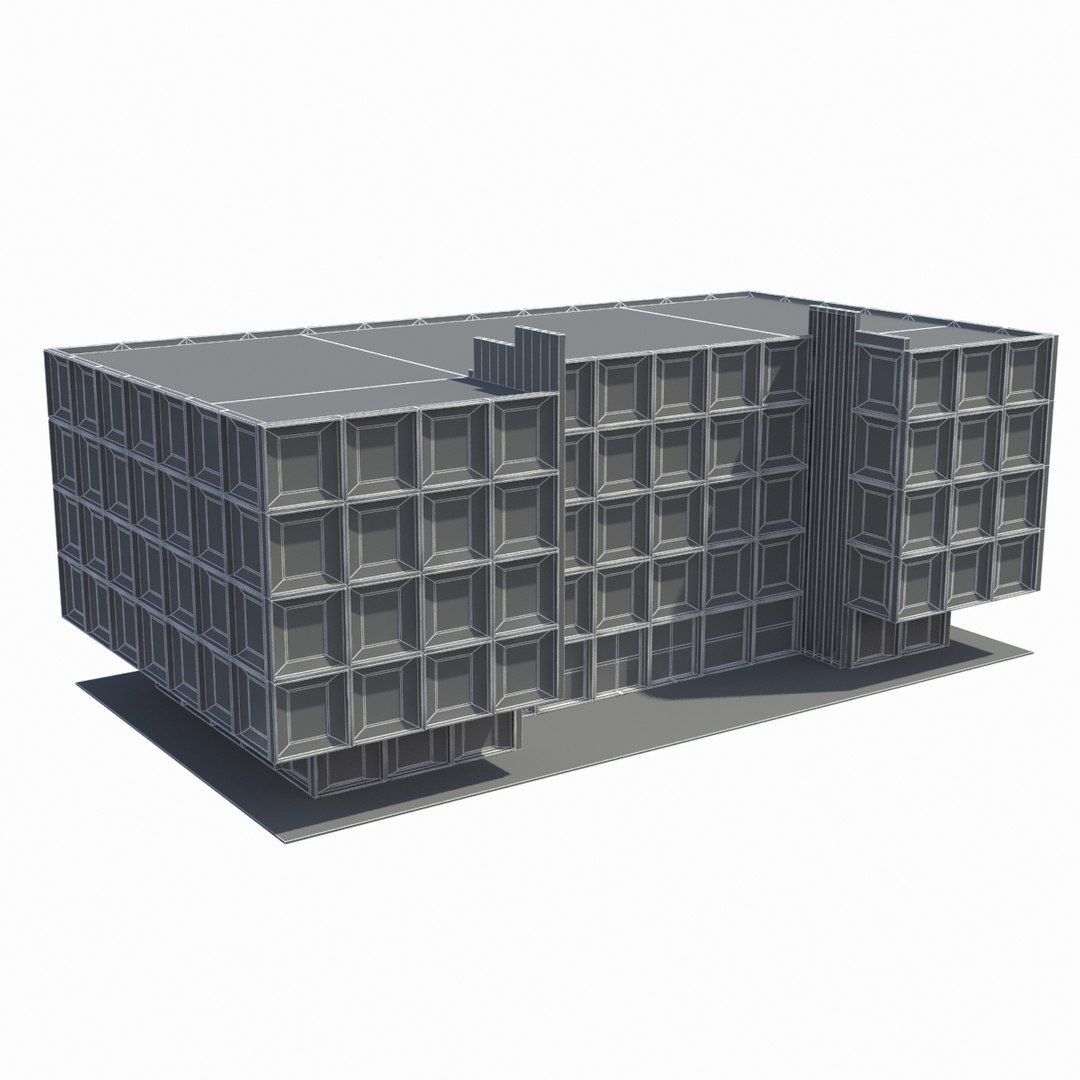 3d School Building Model