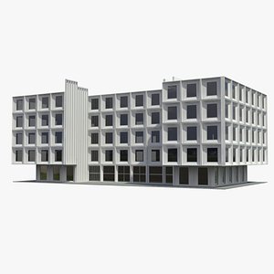 3d school building model