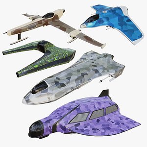 Sci-Fi Military Fighter - Spaceships 3D model