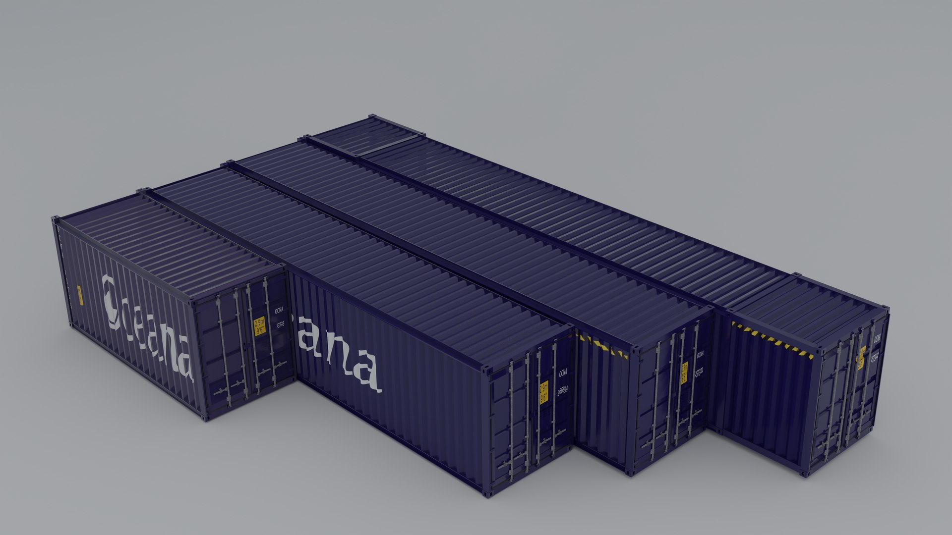 3D New shipping containers. https://p.turbosquid.com/ts-thumb/5J/kLFui6/Hi/newcontainercollectionimage/png/1778813785/1920x1080/fit_q87/59518f304ce203873109ed0c789d6e82da6ea60f/newcontainercollectionimage.jpg