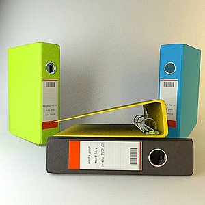 pack binders 3d model