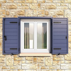 3D aluminium shutter exterior model