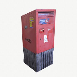 Vandalized Canada Post Mailbox