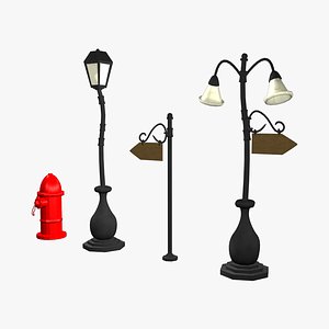 street lamps 3d model