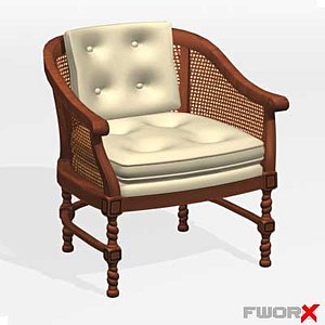 armchair old fashioned 3d model