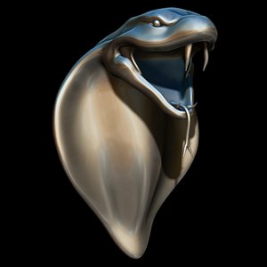 Snake head sculpture