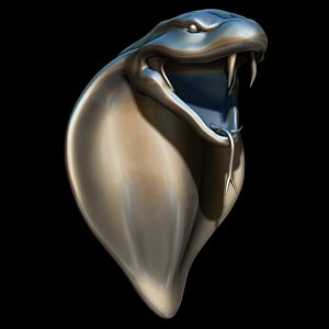 Snake head sculpture