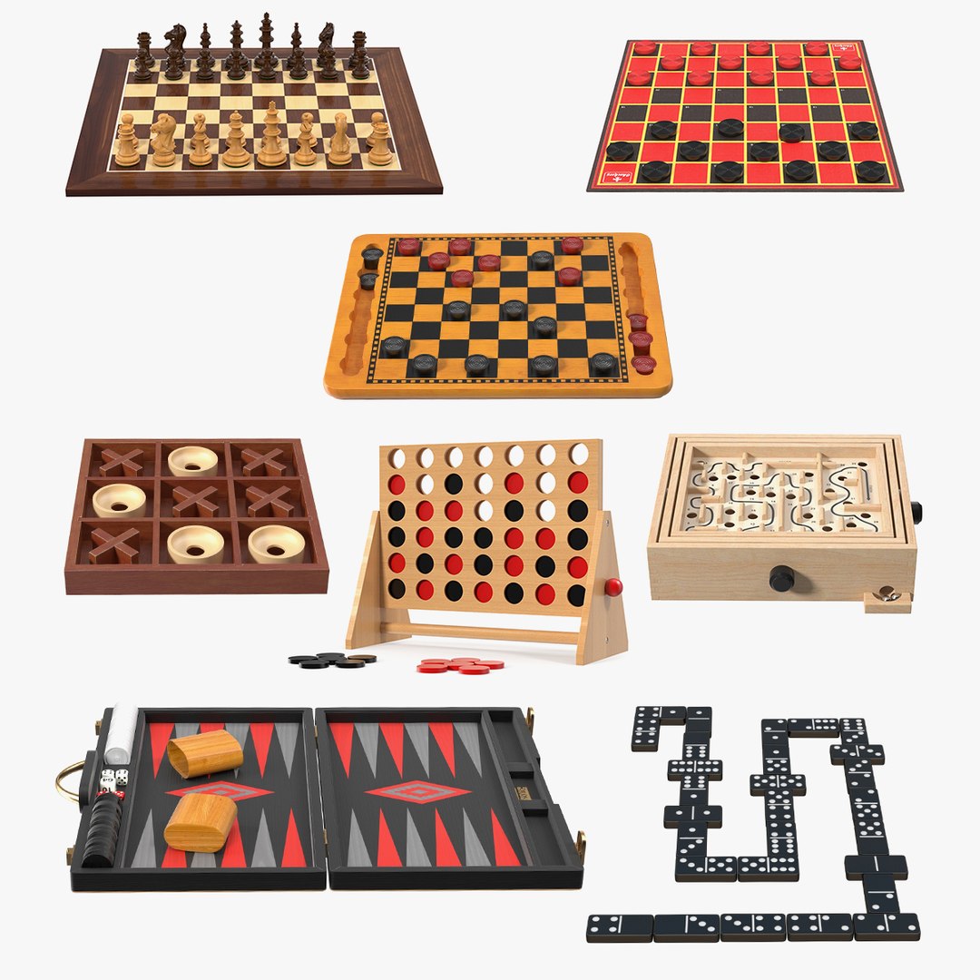 Board Games Collection 7 3D model preview