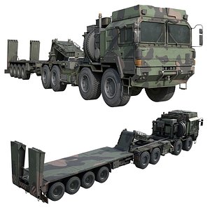 3D model Rheinmetall HX81 Military Truck with Troller