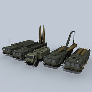 3D iskander-m battery vehicle model