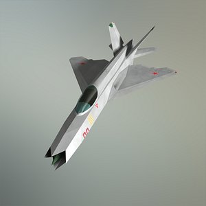 3D concept fighter mig-21z-f stealth aircraft model