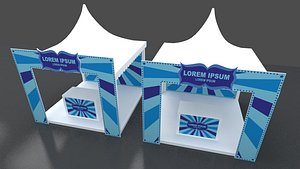 booth carnival tent gate model