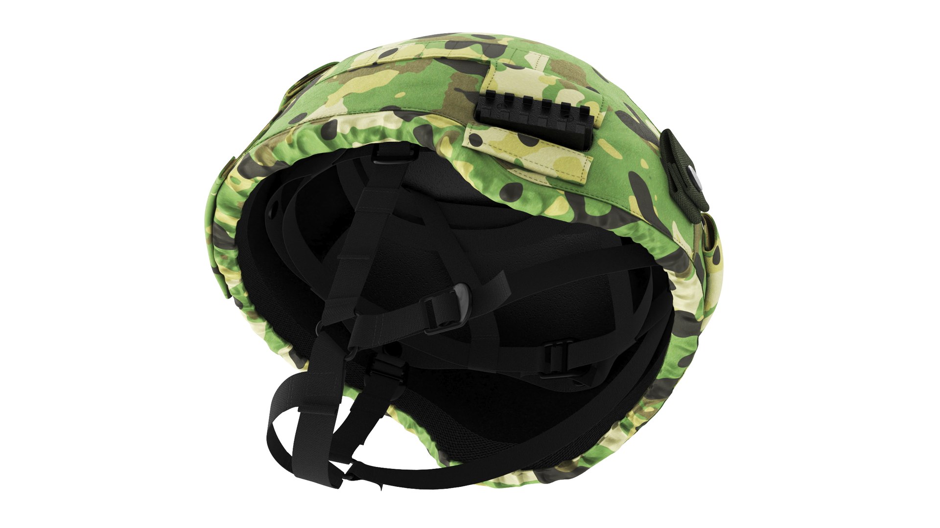 Helmet Black Ratnik Grass Case 3D model for industrial visualization, technical presentation, simulation, product rendering, and animation