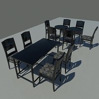 Dark Wood Tables And Chairs 01