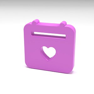 Calendar heart 3D model