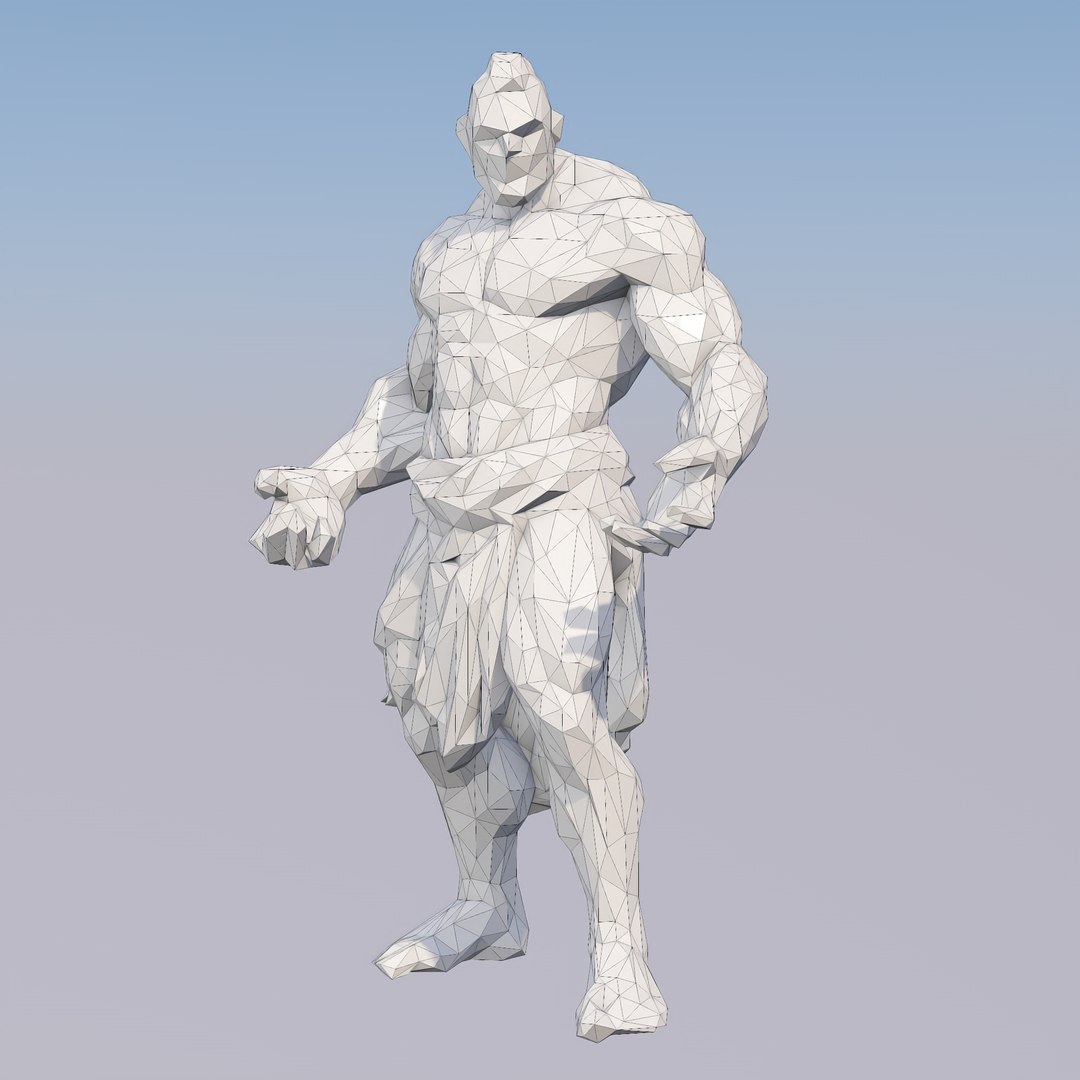 3D Muscular Man Low Poly - TurboSquid 2381948
