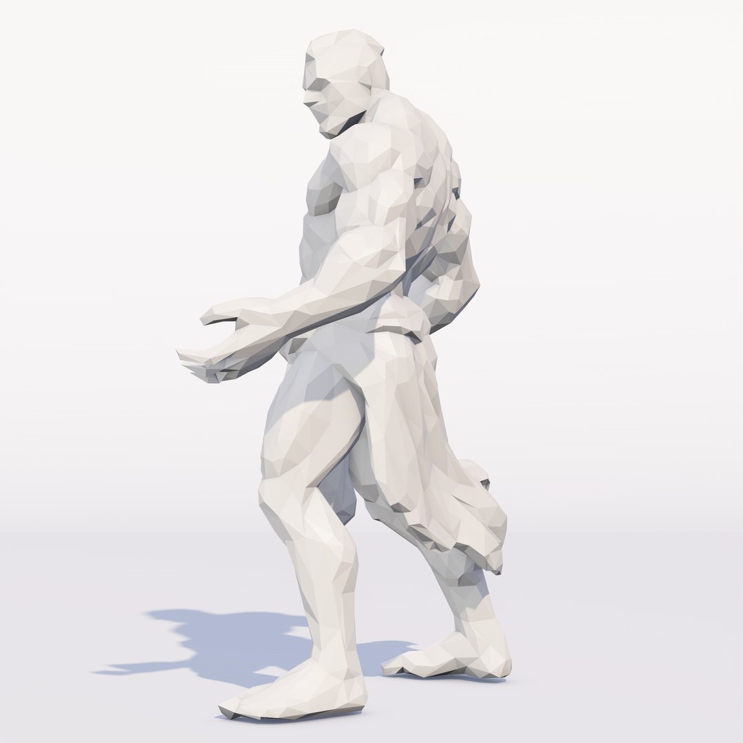 3D Muscular Man Low Poly - TurboSquid 2381948