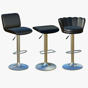3D Bar Stool Chair V80 model
