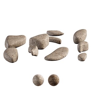 Garden Stone Set 3D model 3D model