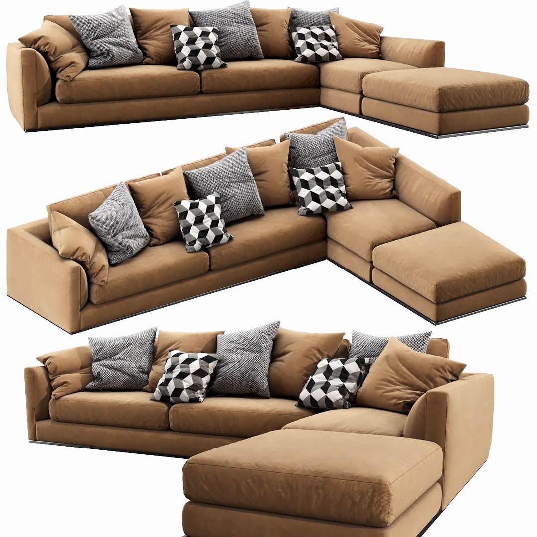 B Italia Richard Sofa 3D Model - TurboSquid 1505243