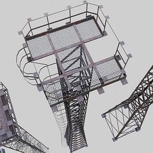 Collection of electric power observation towers