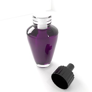 3D Air Freshener Bulb Unscrew Cap with Purple Liquid model