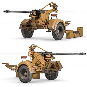 Flak 30 - WWII Anti-Aircraft Gun 3D