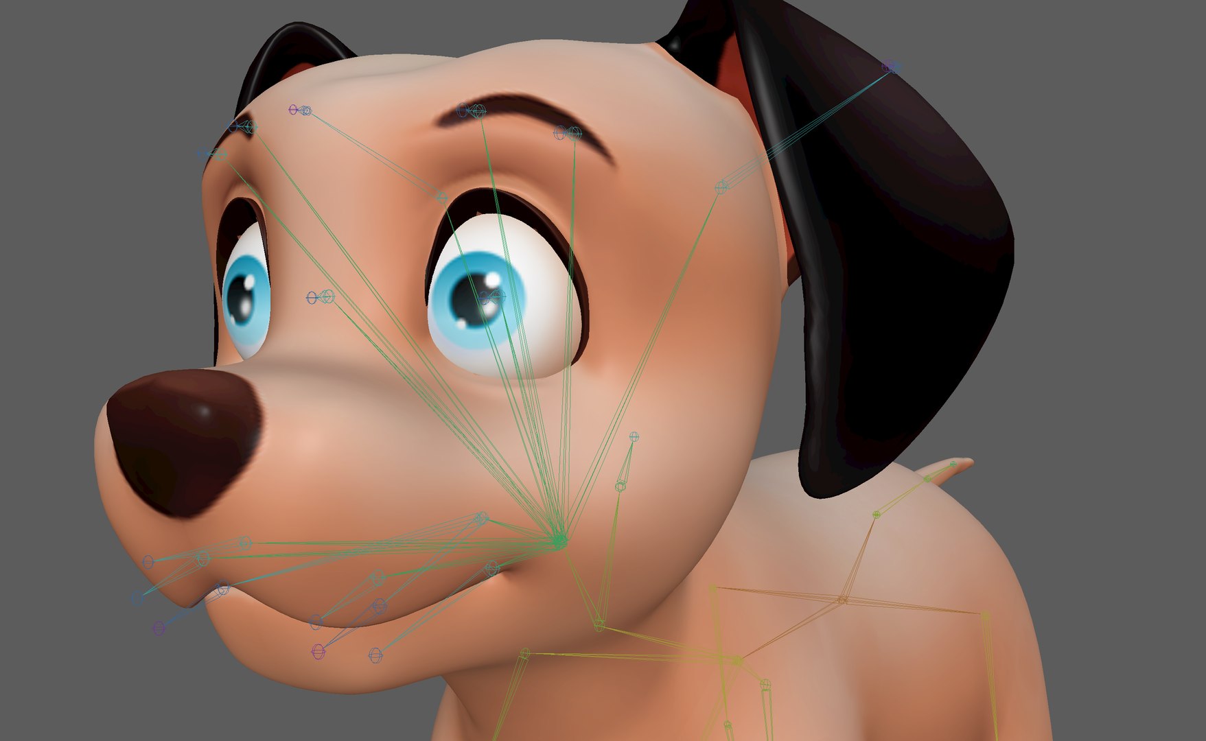Cartoon Cute Puppy Dog Rig 3D - TurboSquid 1887323