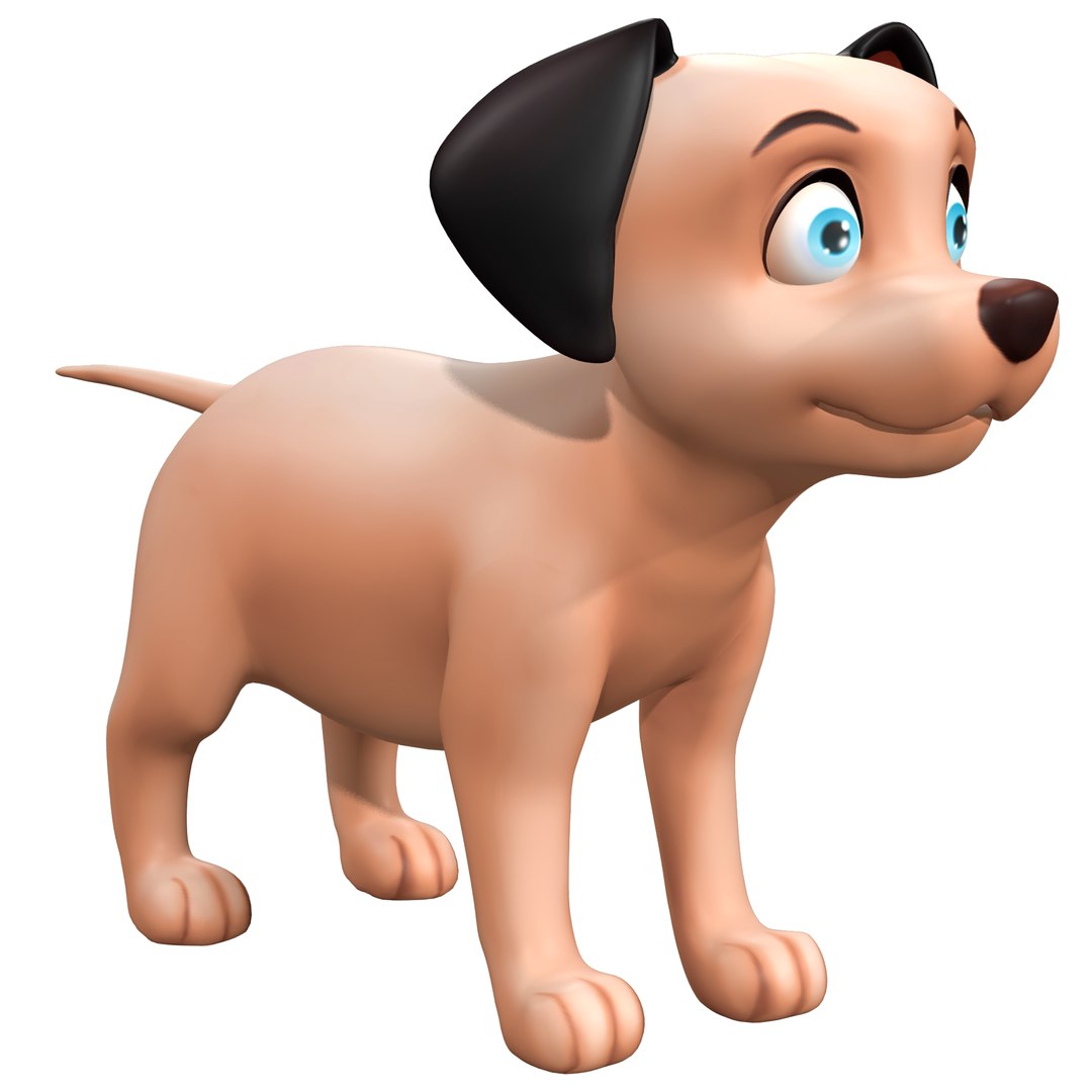 Cartoon Cute Puppy Dog Rig 3D - TurboSquid 1887323