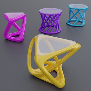 Parametric Futuristic Modern Coffee Tables