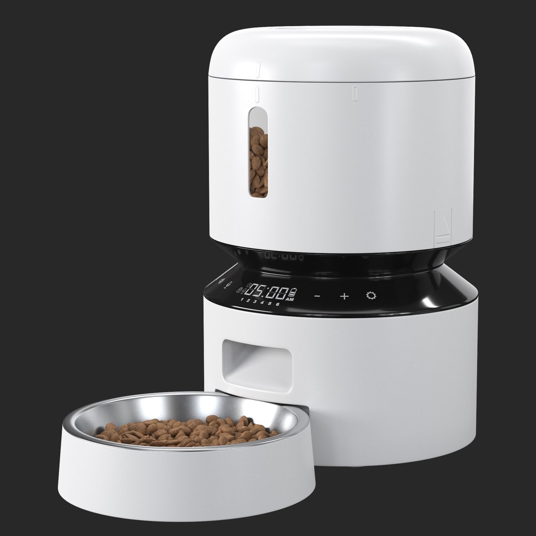 Automatic Pet Feeder 3D https://p.turbosquid.com/ts-thumb/5K/Zg0JAw/s8/2/jpg/1696253581/1920x1080/fit_q87/9794c37d6d5d39503d05e26c9028687b4c2f9e90/2.jpg