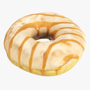 3D model Donut with caramel filling