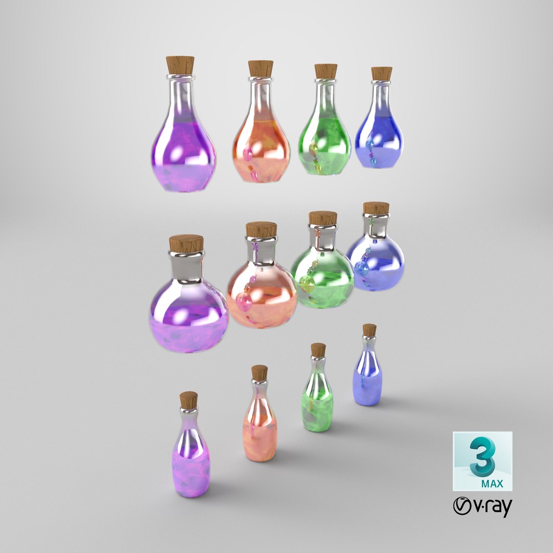 Magic Potion Bottles Pack 12 Variations 3D model https://p.turbosquid.com/ts-thumb/5K/dXk0vA/ZW/stemcell_max_vray_render/png/1777905906/1920x1080/fit_q87/e58fc14deb21f1f28a8375d87487eaf31e74c0a5/stemcell_max_vray_render.jpg