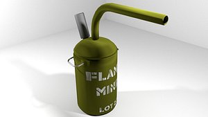 3d model landmine flame