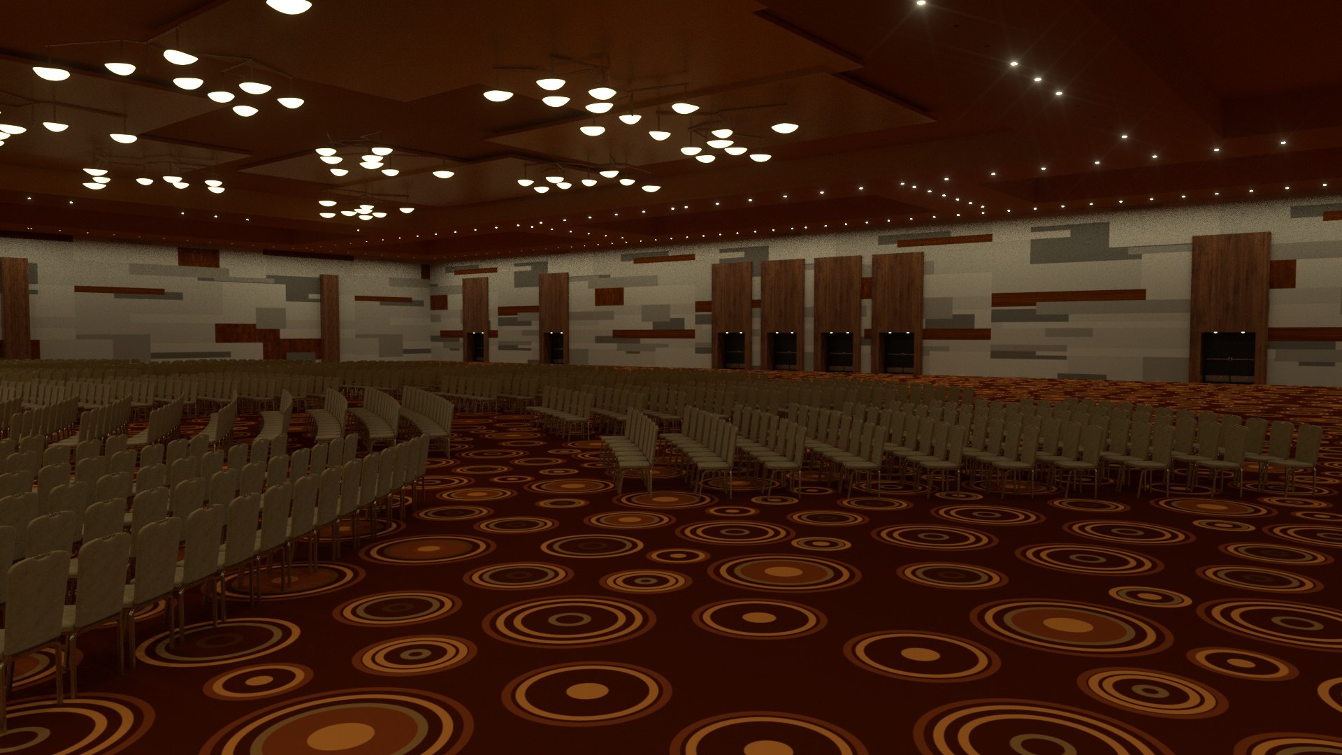 Convention Center Ballroom 3D Model - TurboSquid 1952487
