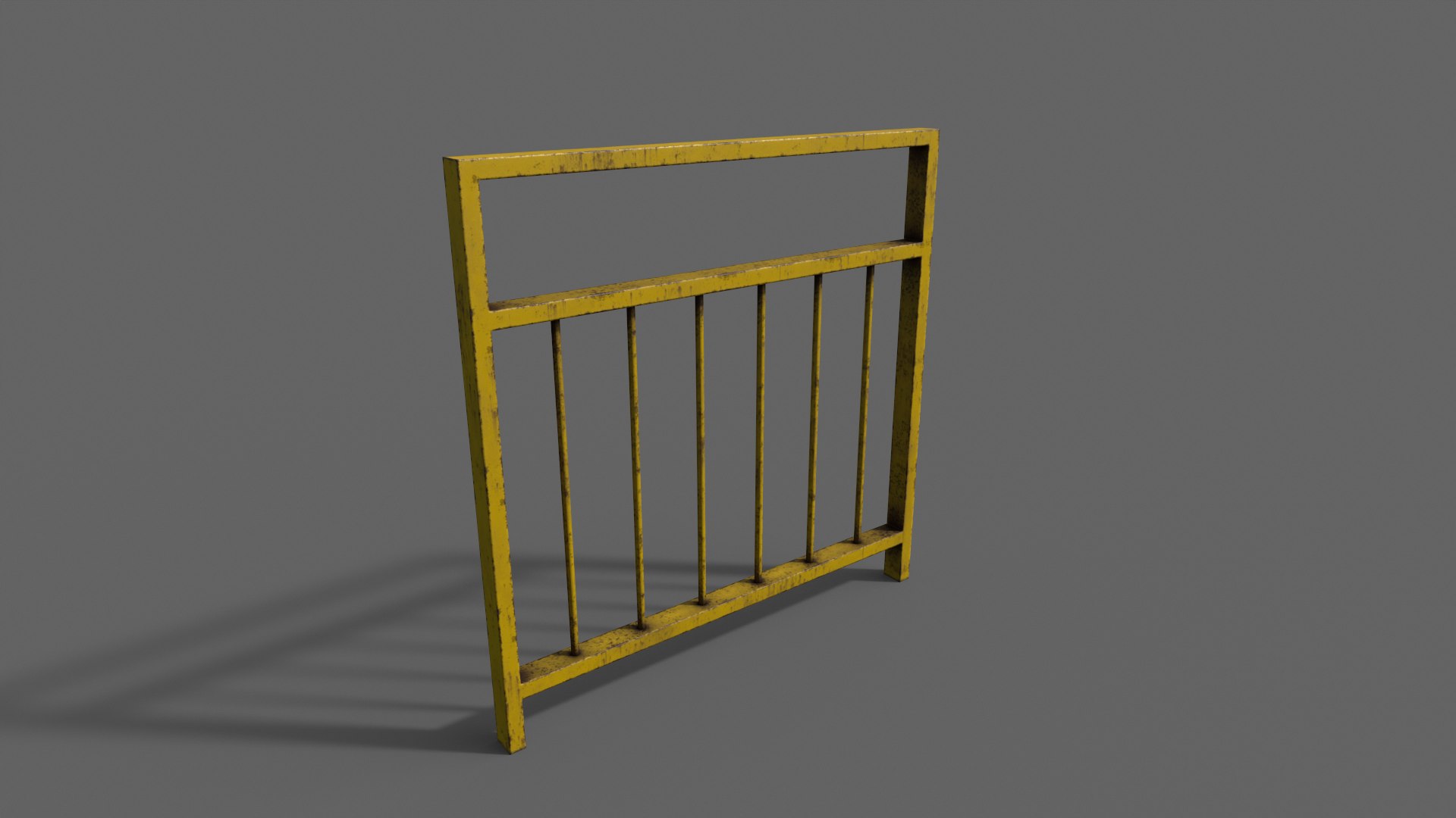 3D Model PBR Pedestrian Guard Rail Yellow V4 - TurboSquid 1867150
