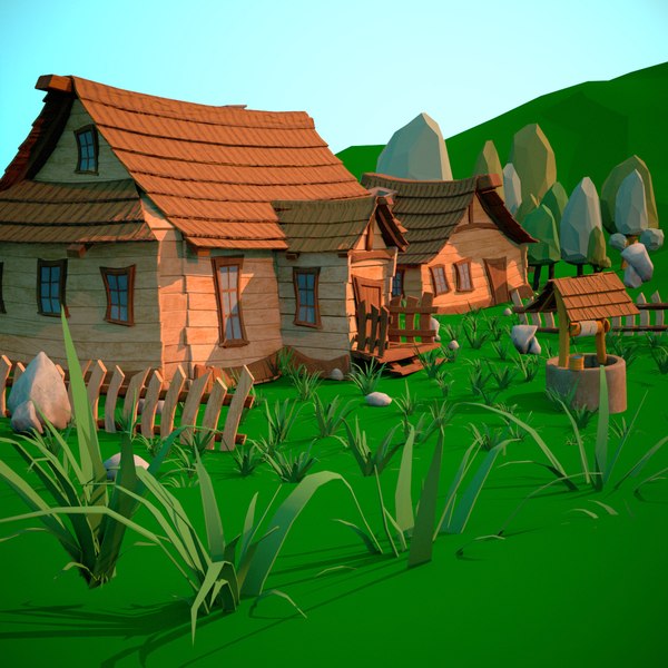 3D cartoon village - TurboSquid 1324118