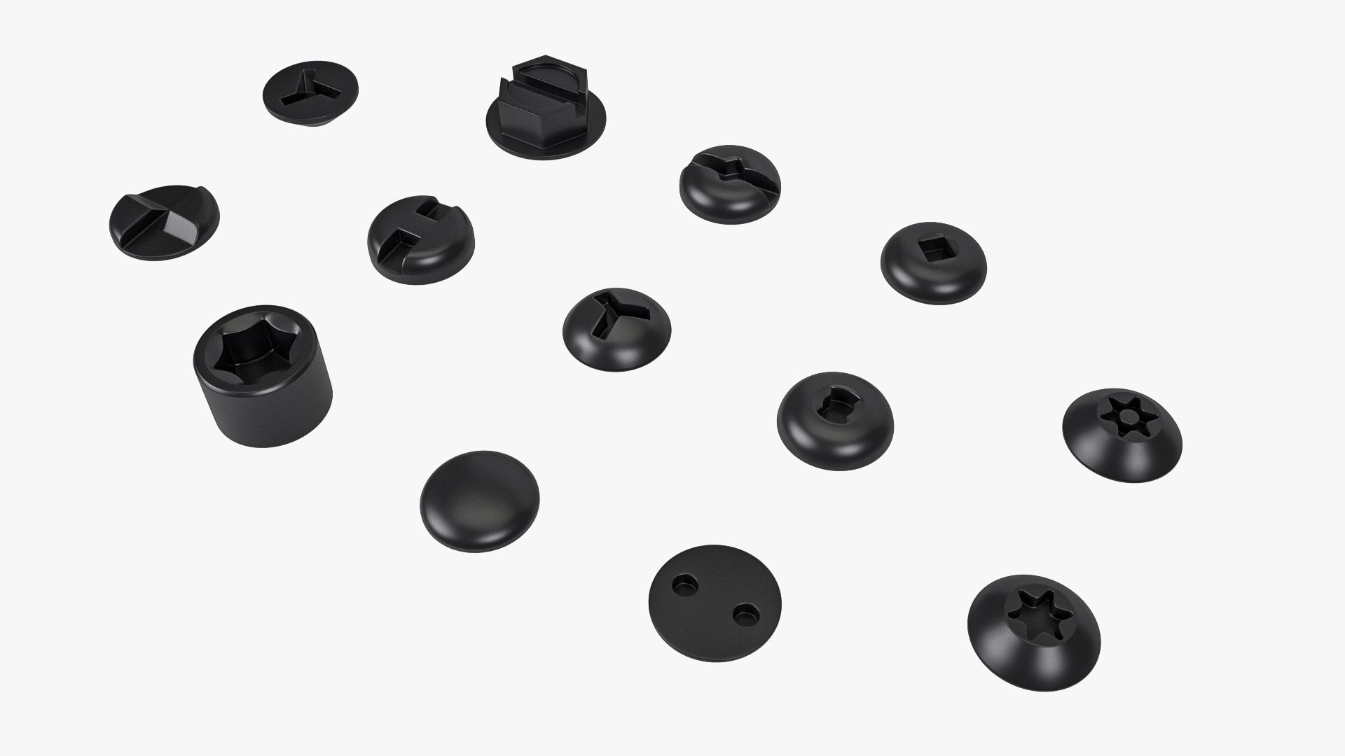 3D types screw heads https://p.turbosquid.com/ts-thumb/5K/w00Ujc/iX/screwheadscollection202/jpg/1645874080/1920x1080/fit_q87/ab352588123bb7ec94ca905556c8f3bf37cc9d11/screwheadscollection202.jpg