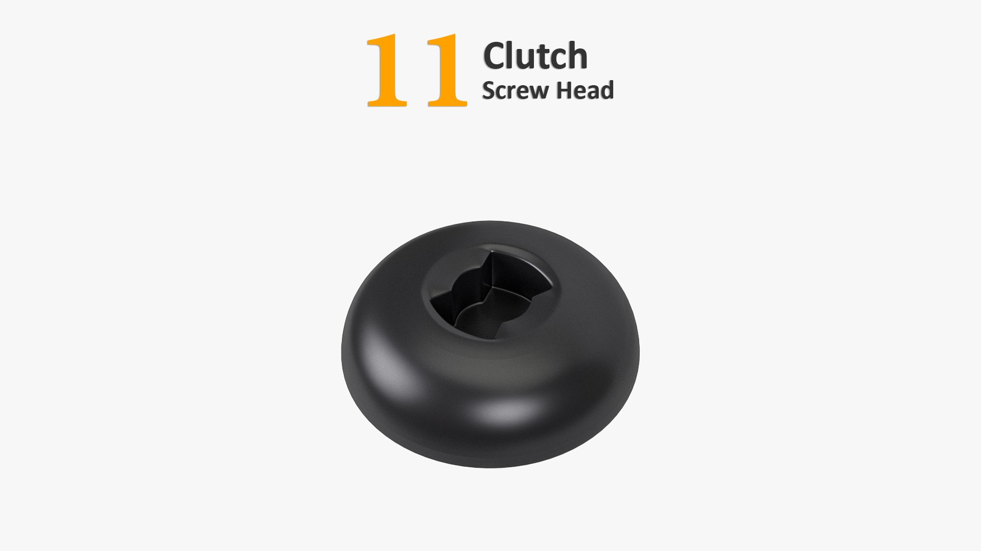 3D types screw heads https://p.turbosquid.com/ts-thumb/5K/w00Ujc/ma/11clutch/jpg/1645874077/1920x1080/fit_q87/7fa1e90049297e3de40a97cc4cdff74fe5113a16/11clutch.jpg