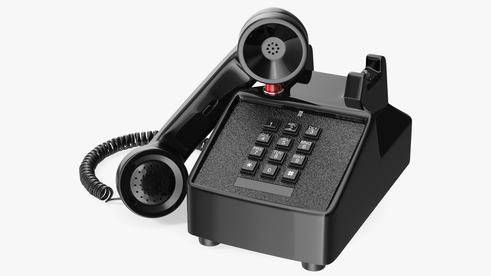 Antique Retro Telephone Off Hook 3D model preview