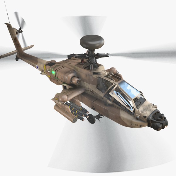 3D Apache AH-64D Israel Air Force Complex Animation model