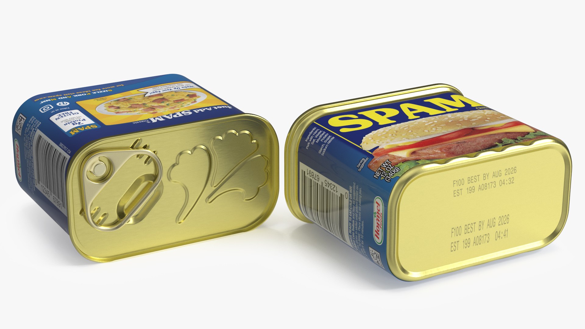 Spam Canned Food Closed 3D Model - TurboSquid 2193865