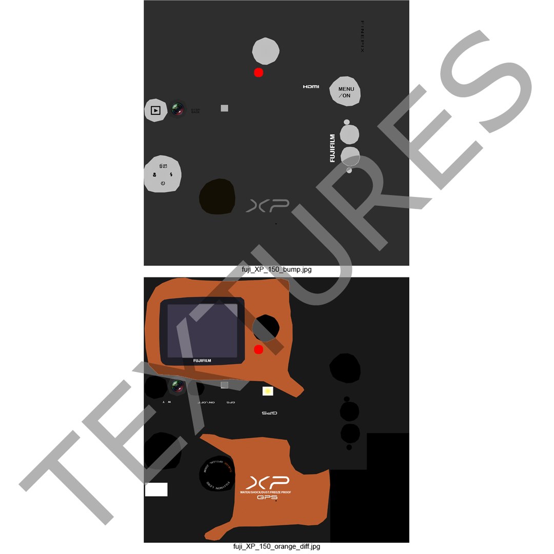 3d Fujifilm Xp170 Compact Digital Camera Model